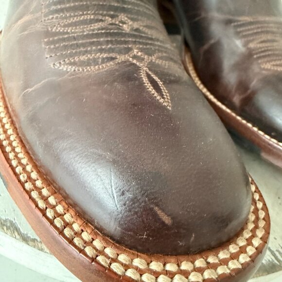 Rod Patrick Womens Cowboy Boots 9AA Brown Purple Round Toe Tall Western Cowgirl - Picture 8 of 13